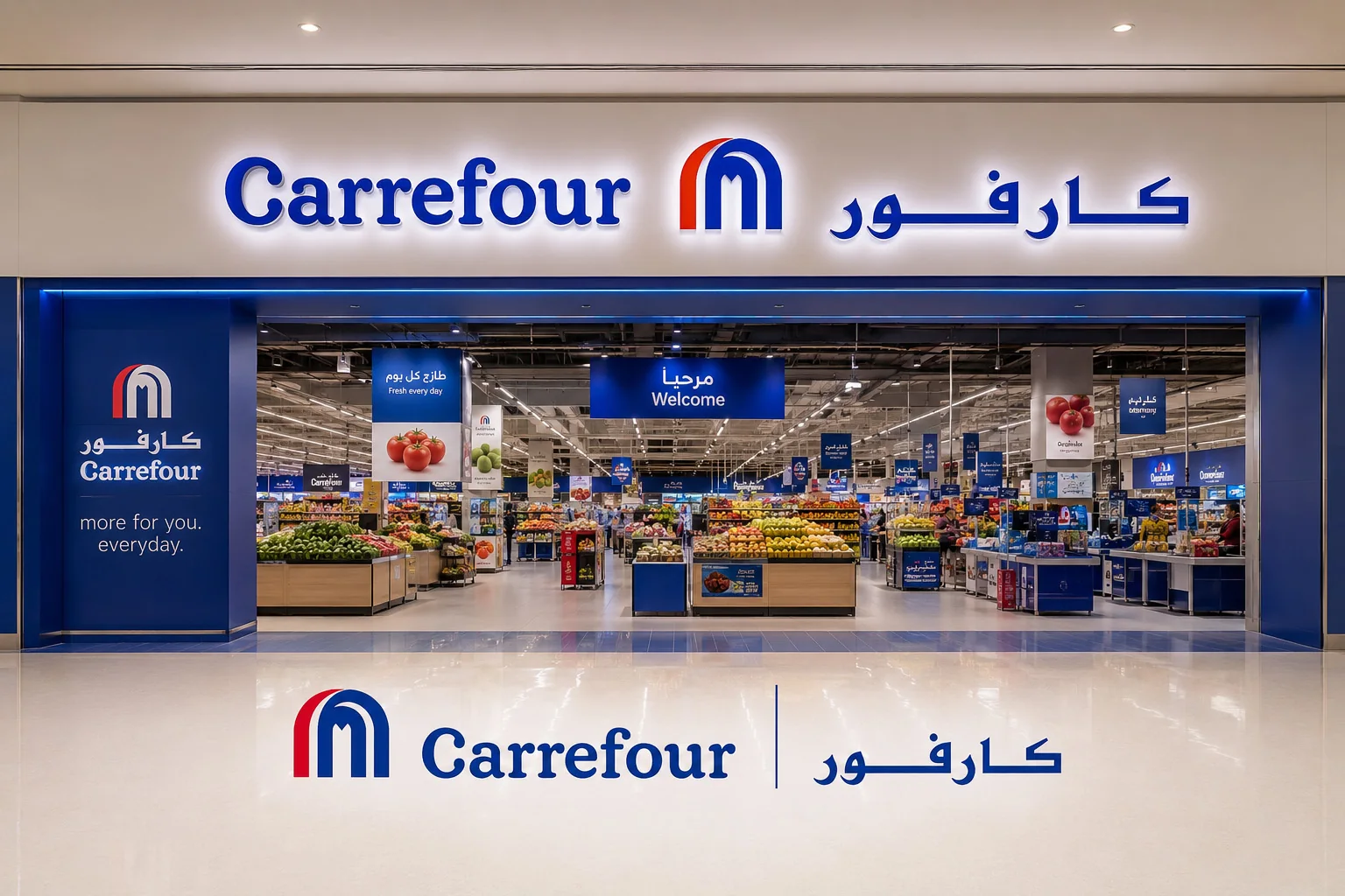 A Carrefour store entrance in the UAE