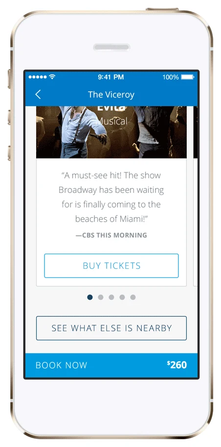 Recommended events near the hotel with ticket booking